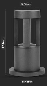 Lampă LED de exterior LED/10W/230V 25cm 3000K IP65 neagră