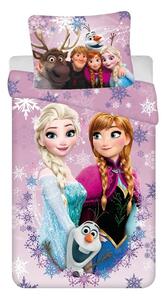 Lenjerie de pat pentru copii din bumbac pentru pat de o persoană 140x200 cm Frozen – Jerry Fabrics