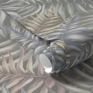 Tapet Frunze de palmier stratificate în tonuri discrete, Tapet flori, a00789 : Uwalls.ro
