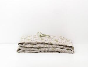 Lenjerie de pat din in pentru copii Linen Tales Botany, 100 x 140 cm, bej