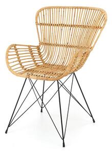 Scaun de sufragerie Kari (natural + Negru). 1048768