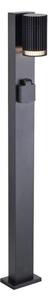 Lampă de exterior cu priză SCHUKO, soclu 1x GU10 (10W), 230V, IP44, 80 cm, neagră