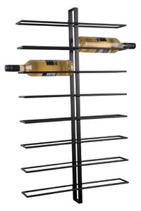 Raft pentru sticle de vin negru de perete din metal număr sticle 16 Dual – PT LIVING