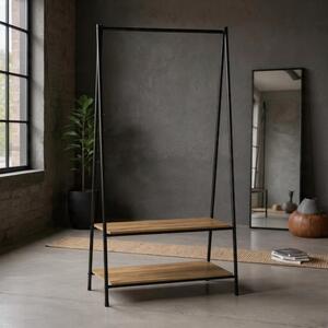 Suport pentru haine cu rafturi - 80 x 40 x 160 cm