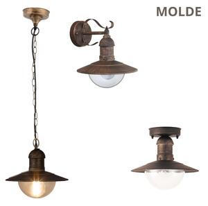 Brilagi - Aplica de perete pentru exterior MOLDE 1xE27/60W/230V IP44 bronz/patină