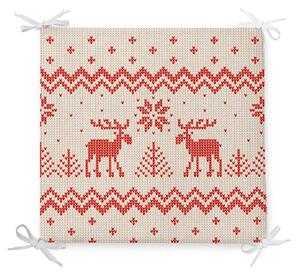 Pernă de scaun din amestec de bumbac cu model de Crăciun Minimalist Cushion Covers Merry Christmas, 42 x 42 cm