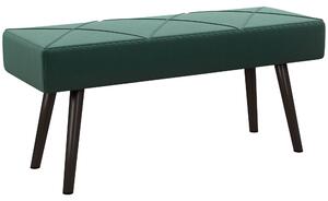 HOMCOM Bancă pentru Capătul Patului, Bancă cu Picioare din Oțel și Țesătură cu Efect de Catifea, 100x36x45 cm, Verde | Aosom Romania