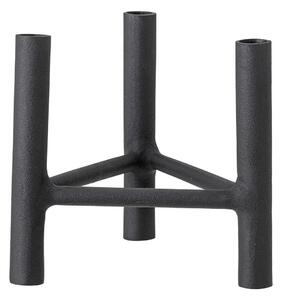 Sfeșnic din aluminiu Bloomingville Deeb, înălțime 20 cm, negru