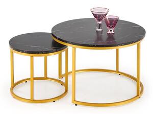 Set 2 buc. măsuțe de cafea Palea (negru). 1092457