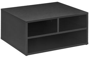 HOMCOM Cabinet pentru Imprimantă cu 2 Rafturi, Birou din Lemn și Cabinet de studiu cu Roți, 47x40x22.5 cm, Negru | Aosom Romania