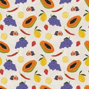 Tapet Papaya, struguri și lămâi — un mix de fructe viu colorat, Tapet Mâncare și băuturi, a00803 : Uwalls.ro
