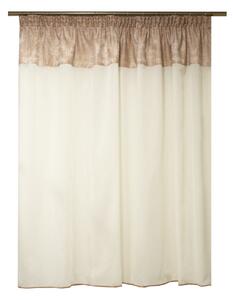 Perdea Velaria batist ivoire si tafta patinata bej, 200x145 cm