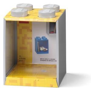 Raft de perete pentru copii LEGO® Brick 4, gri
