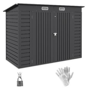 Outsunny Sopron de Gradina de 8 x 4FT Galvanizat Sopron din Metal