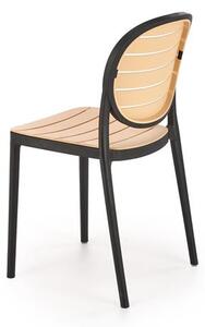 Scaun de grădină Karter (negru + natural). 1092586
