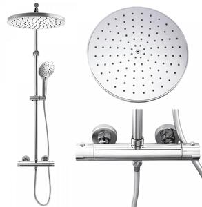 Erga Yoka, coloană de duș cu termostat și duș manual cu 3 funcții, cromat, ERG-YKA-BP.BERGEN-THERM-30-CHR