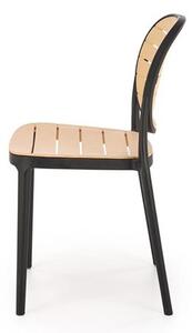 Scaun de grădină Karter (negru + natural). 1092586