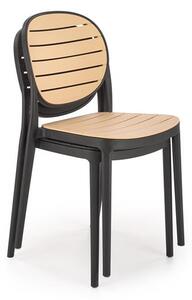 Scaun de grădină Karter (negru + natural). 1092586