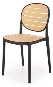 Scaun de grădină Karter (negru + natural). 1092586