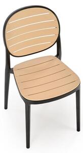 Scaun de grădină Karter (negru + natural). 1092586