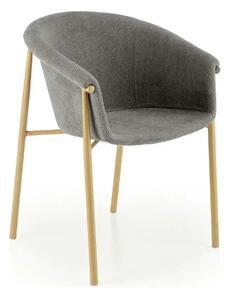 Scaun K489, gri/stejar, stofa clasica/metal, 59x56x80 cm