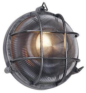 Lampă de perete pentru exterior argintie rotundă IP44 - Noutica
