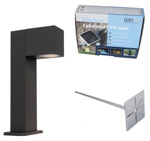 Lampă de exterior industrială în picioare antracit 30 cm IP44 - Baleno