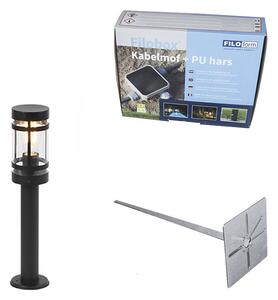 Lampa de exterior moderna neagra 50 cm IP44 - Gleam