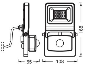 Osram - Proiector LED ENDURA cu senzor, 20W, 230V, 3000K, IP44