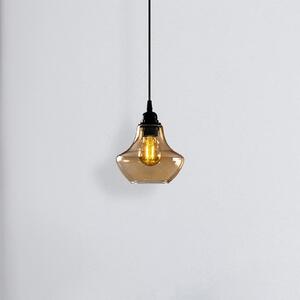 Lampă suspendată Gold 050, aur-transparent, sticlă, Ø 17 cm
