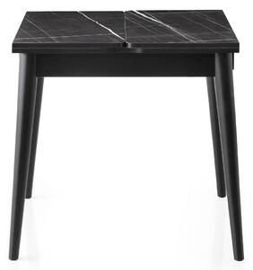 Masa extensibila TOTEM 3041, negru cu efect de marmura, PAL melaminat