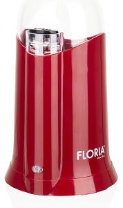 Rasnita Electrica Floria ZLN-3086 Rosu Putere 200W, Capacitate 60 gr, Cuva otel inoxidabil
