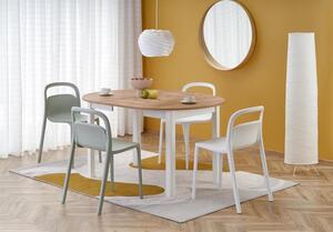 Masă de sufragerie extensibilă 102-142 cm Ralllon (stejar craft + alb) (pentru 4 6 persoane). 1049298