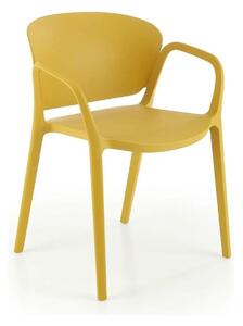 Scaun K491, galben, polipropilena, 60x56x76 cm
