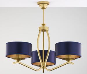 Jupiter 2113 - Lustră pe tijă KASZMIR 3xE27/15W/230V albastru/auriu