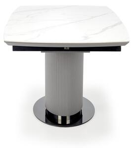 Masă de sufragerie extensibilă 160-220 cm Dara (marmură alb + negru + gri) (pentru 6 8 persoane). 1049567