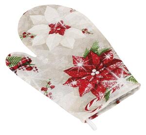 Mănușă de bucătărie Bellatex Stea de Crăciun, 28 x 18 cm