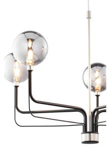 Jupiter 1888 - Lustru suspendat pe cablu ERIS, 5xG9/14W/230V, crom mat/negru/gri fumuriu