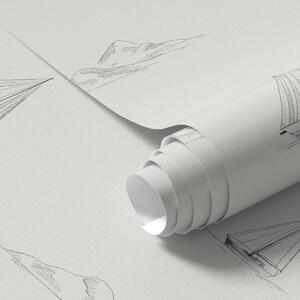 Tapet Schițe de iahturi și insule, fundal deschis, Tapet pentru copii, a00654v2 : Uwalls.ro