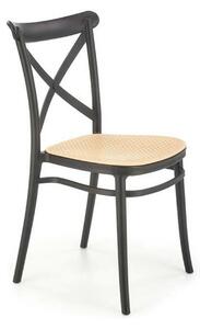 Scaun K512, maro/negru, plastic, 47x51x87 cm