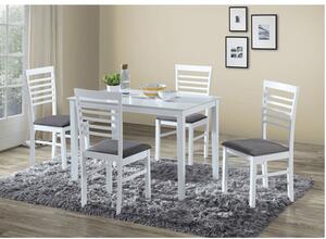 Set masă scaune pentru sufragerie Medo 1+4 (alb + gri) (pentru 4 persoane). 808651