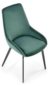 Scaun K479, verde/negru, stofa catifelata/metal, 49x60x91 cm
