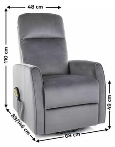 Fotoliu Recliner KJ9908 Gri
