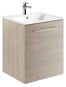 Geberit Selnova Square lavoar cu dulap 55 cm nucă 501.251.00.1