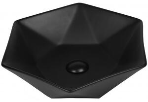 Lavoar pe blat, Fluminia, Black Diamond, 49 x 49 cm, negru
