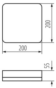 Plafonieră LED industrială Kanlux 37295 IPER LED/19W/230V IK10 IP65 alb pătrat