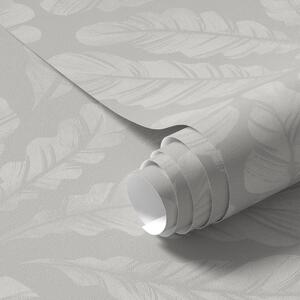 Tapet Pene mari în nuanțe delicate de gri, Tapet flori, a00839 : Uwalls.ro