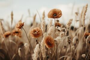 Fotografie Orange Poppy Field, Treechild