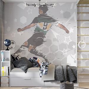 Tapet Jucător de fotbal, sport, Fototapet pentru camera unui adolescent, Fototapet Fotbal, w04763 : Uwalls.ro