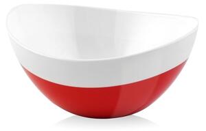 Bol Livio Duo, 28 cm, roșu-alb
